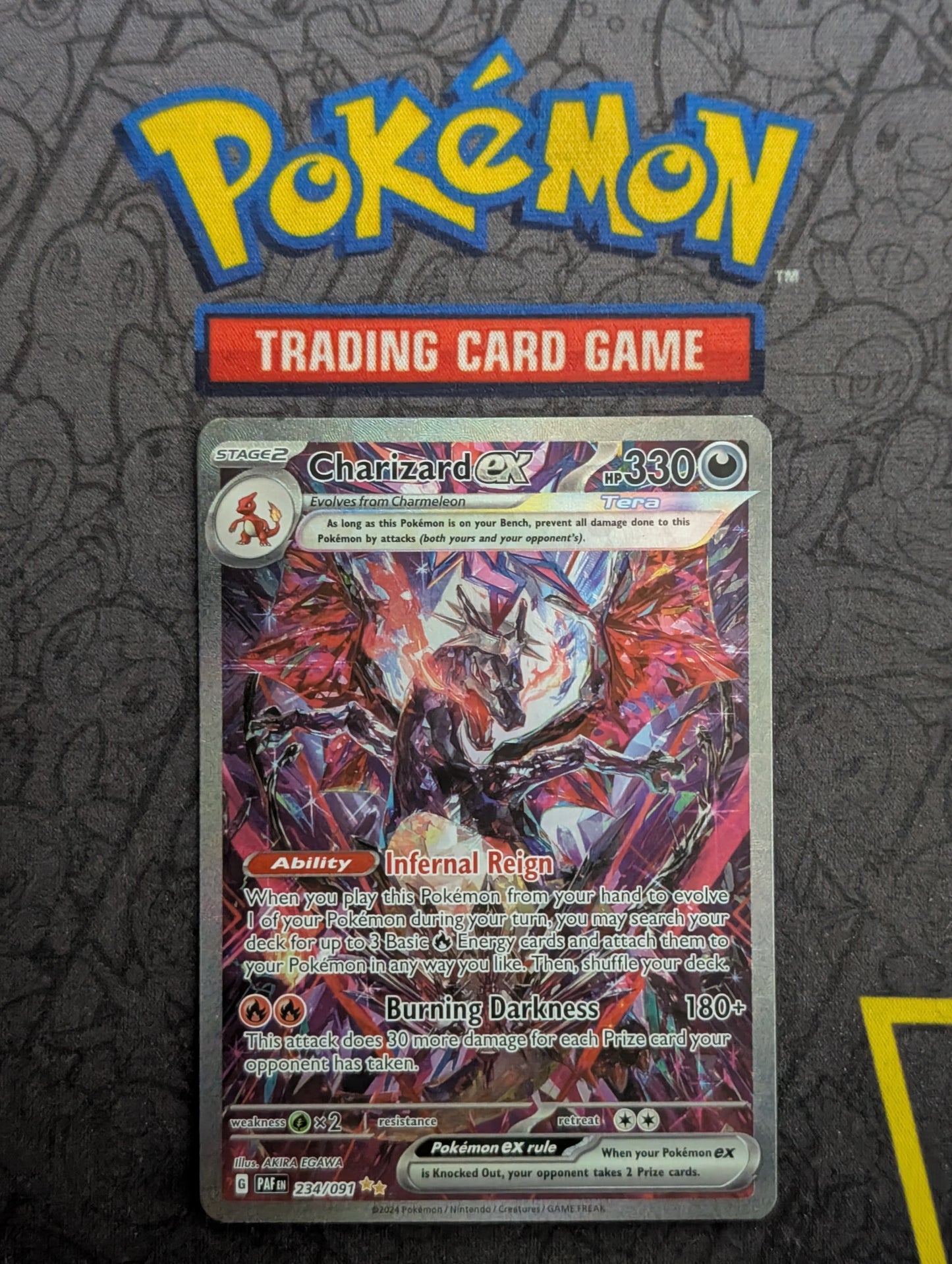 Pokémon - Charizard Ex - 234/091 - Paldean Fates - Special Illustration - Near Mint - Front View