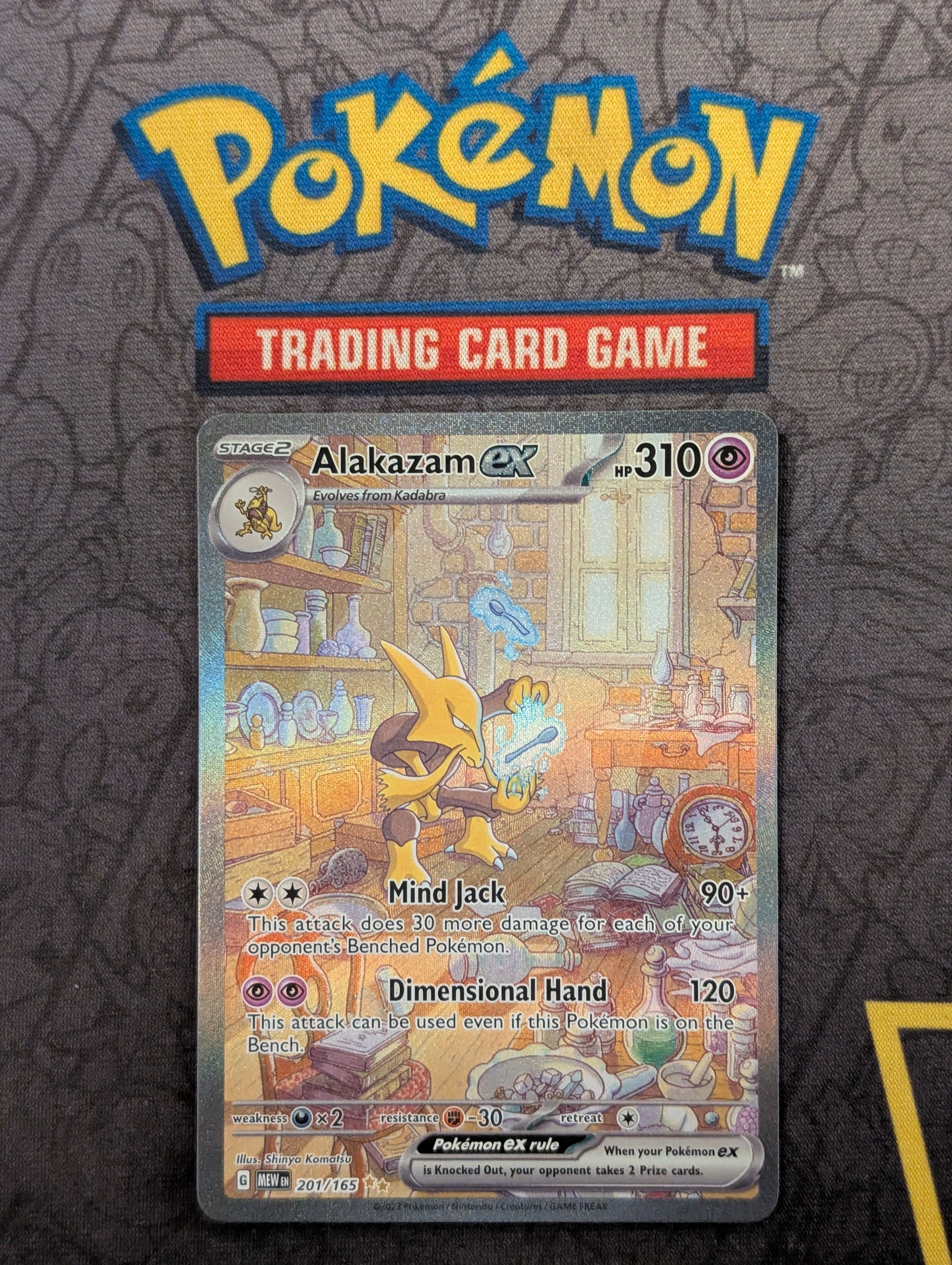 Pokémon - Alakazam Ex - 201/165 - Scarlet & Violet 151 - Special Illustration - Near Mint - Front View