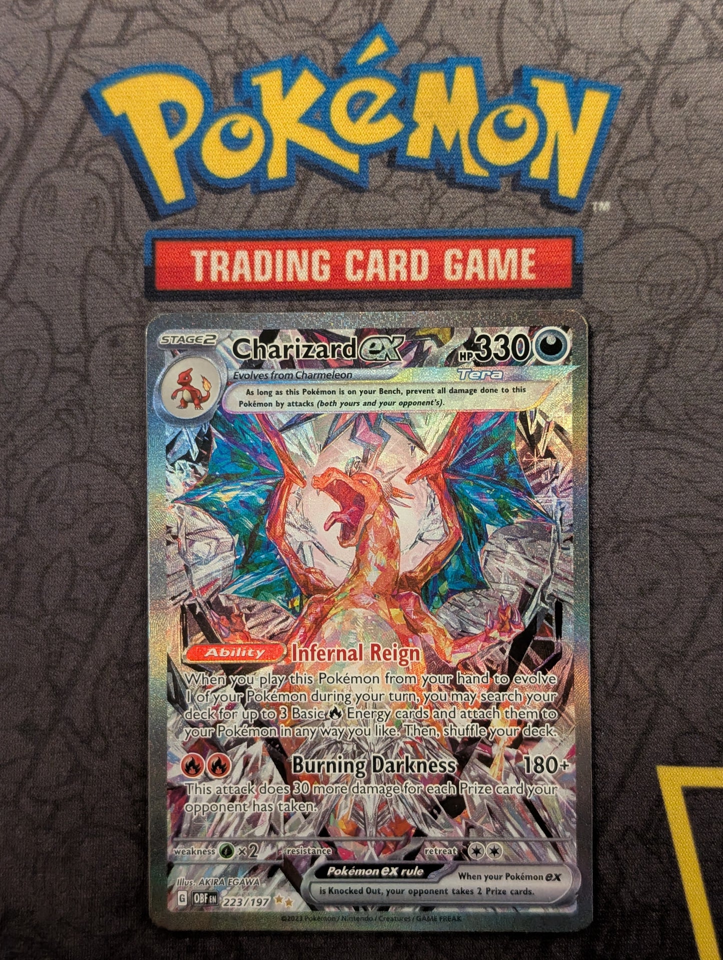 Pokémon - Charizard Ex - 223/197 - Obsidian Flames - Special Illustration - Near Mint - Front View