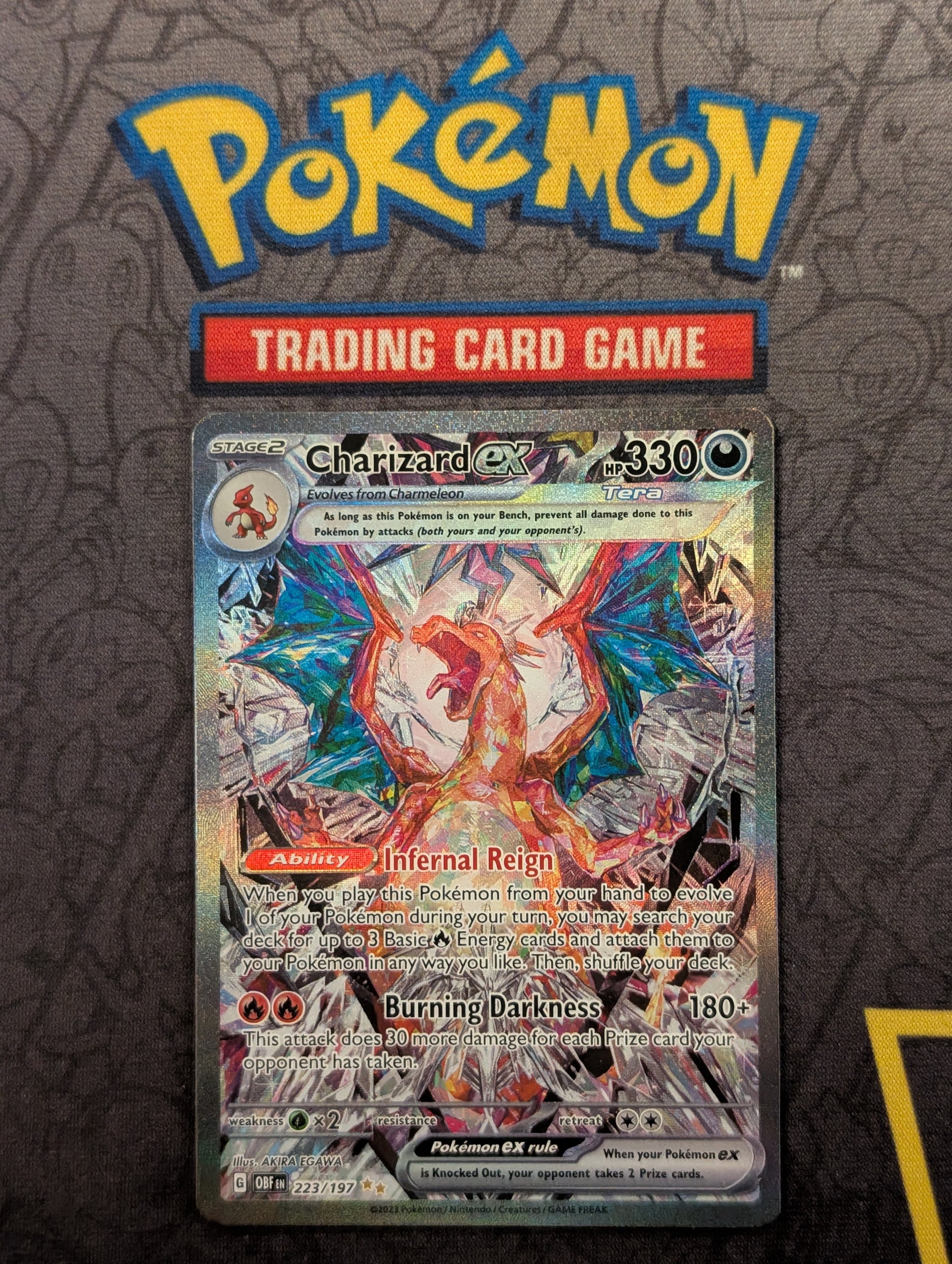 Pokémon - Charizard Ex - 223/197 - Obsidian Flames - Special Illustration - Near Mint - Front View