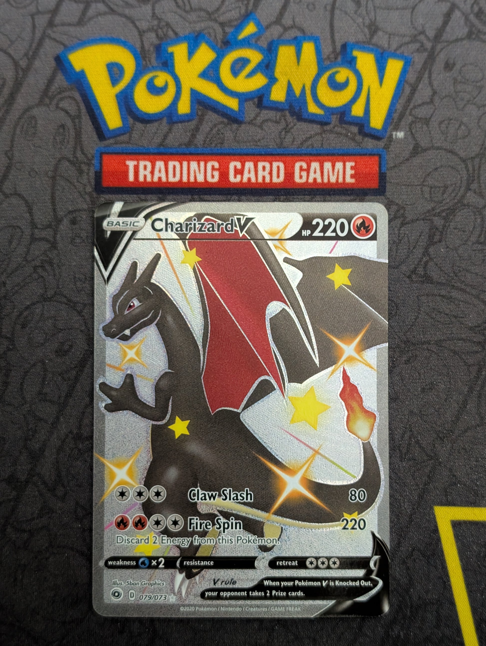 Pokémon - Charizard V - 079/073 - Champions Path - Full Art - Near Mint - Front View