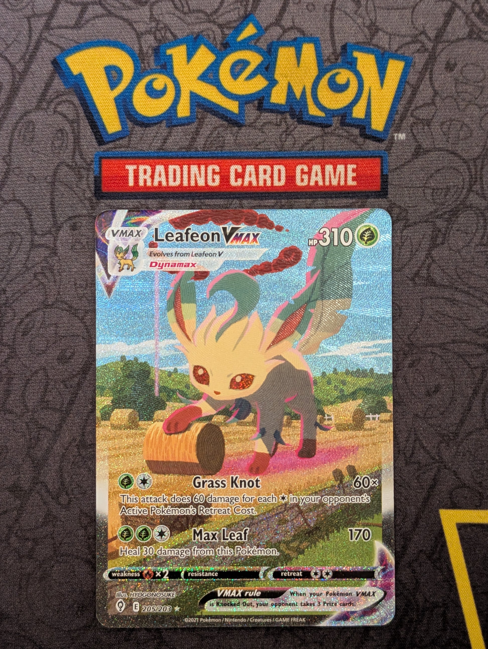 Pokémon - Leafeon VMax - Evolving Skies - 205/203 - Alternative Art - Near Mint - Front View