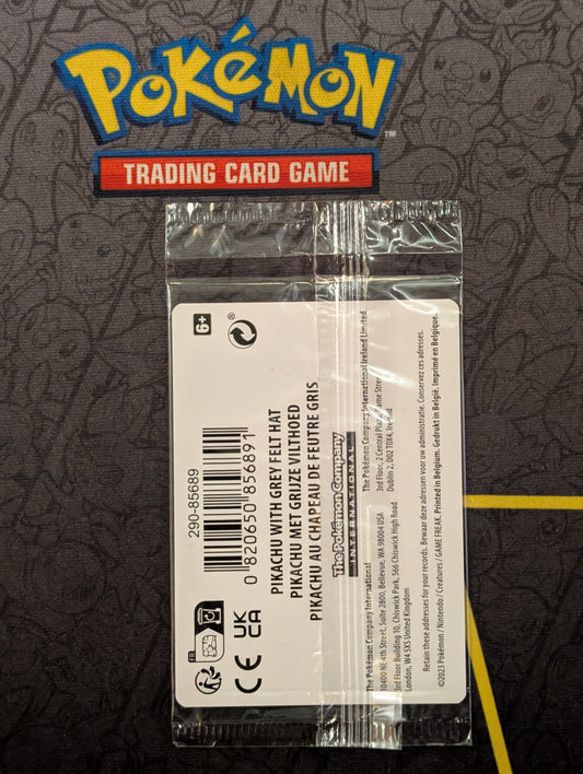 Pokémon - Pikachu With Grey Felt Hat - SVP085 - Black Star Promo - Sealed - Back View