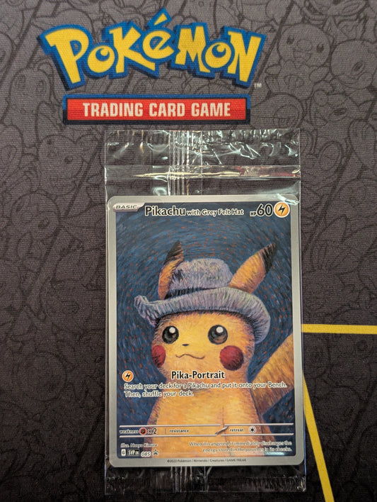 Pokémon - Pikachu With Grey Felt Hat - SVP085 - Black Star Promo - Sealed - Front View